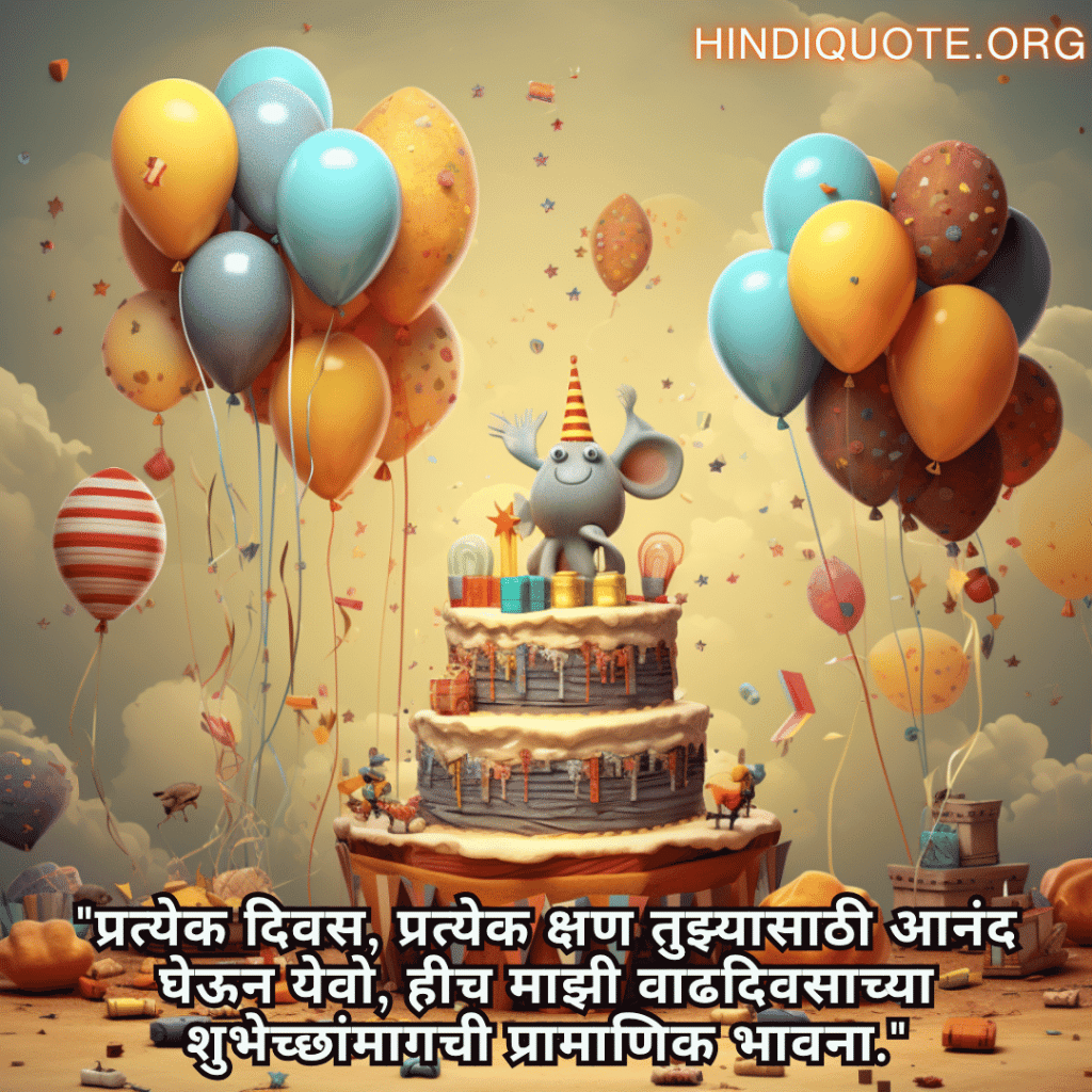 "प्रत्येक दिवस, प्रत्येक क्षण तुझ्यासाठी आनंद घेऊन येवो, हीच माझी वाढदिवसाच्या शुभेच्छांमागची प्रामाणिक भावना."