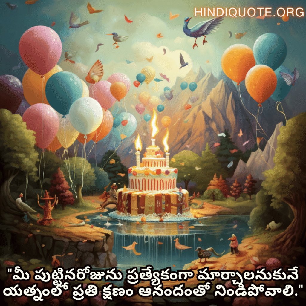 "మీ పుట్టినరోజును ప్రత్యేకంగా మార్చాలనుకునే యత్నంలో ప్రతి క్షణం ఆనందంతో నిండిపోవాలి."