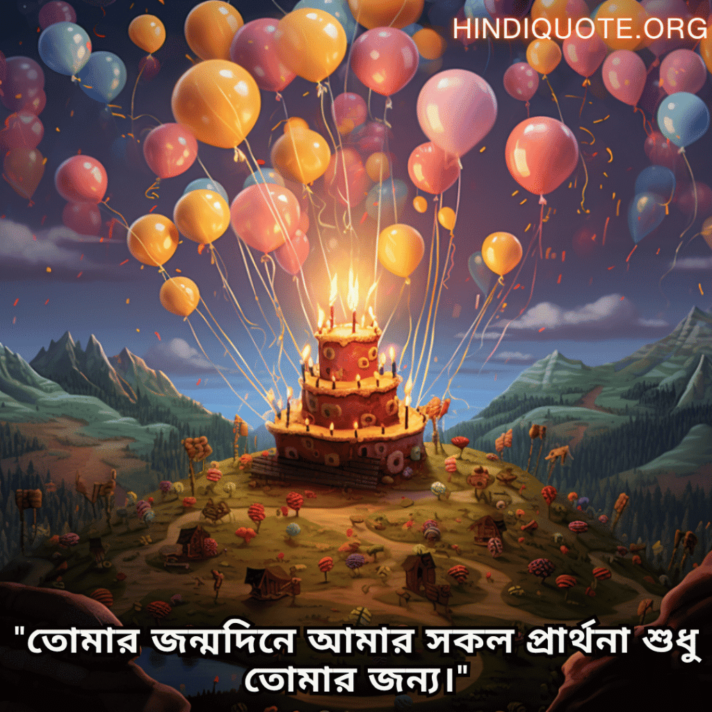 "তোমার জন্মদিনে আমার সকল প্রার্থনা শুধু তোমার জন্য।"