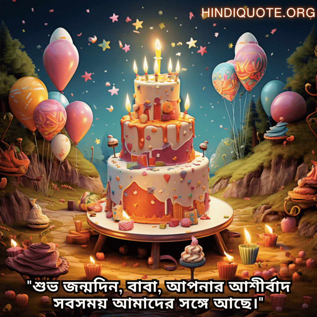 "শুভ জন্মদিন, বাবা, আপনার আশীর্বাদ সবসময় আমাদের সঙ্গে আছে।"