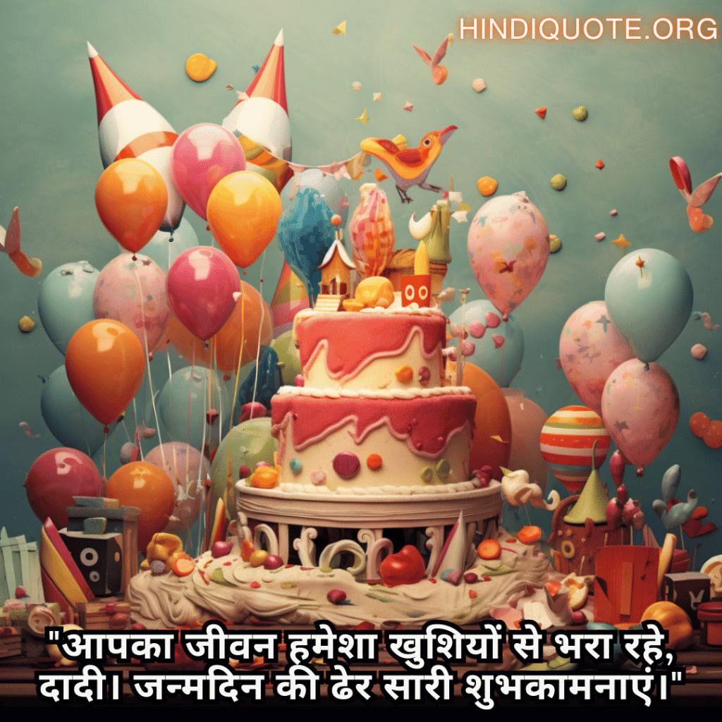 "आपका जीवन हमेशा खुशियों से भरा रहे, दादी। जन्मदिन की ढेर सारी शुभकामनाएं।"