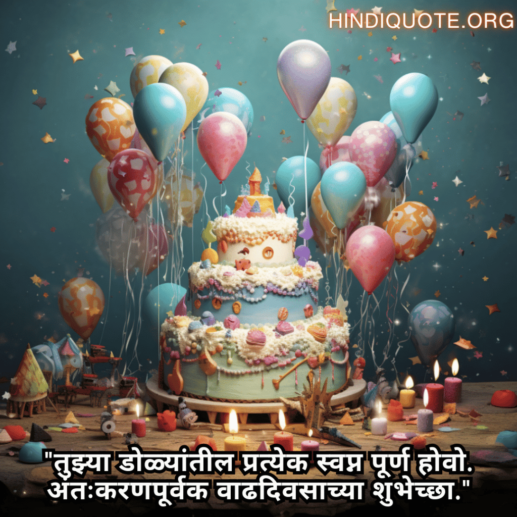 "तुझ्या डोळ्यांतील प्रत्येक स्वप्न पूर्ण होवो. अंतःकरणपूर्वक वाढदिवसाच्या शुभेच्छा."