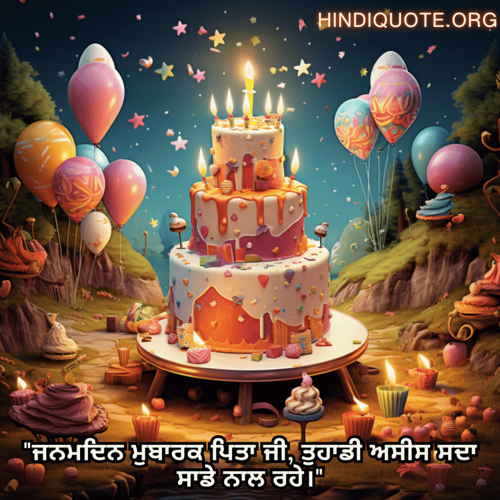 "ਜਨਮਦਿਨ ਮੁਬਾਰਕ ਪਿਤਾ ਜੀ, ਤੁਹਾਡੀ ਅਸੀਸ ਸਦਾ ਸਾਡੇ ਨਾਲ ਰਹੇ।"