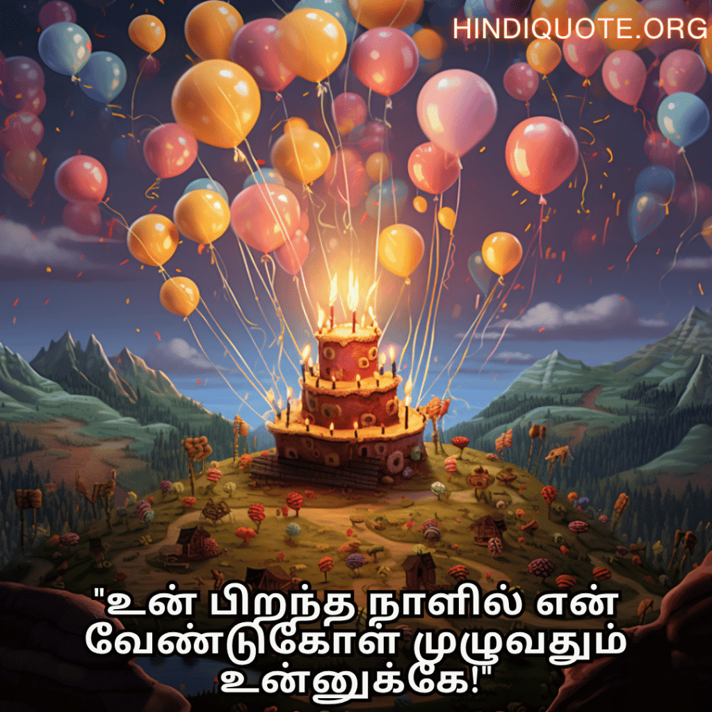 "உன் பிறந்த நாளில் என் வேண்டுகோள் முழுவதும் உன்னுக்கே!"