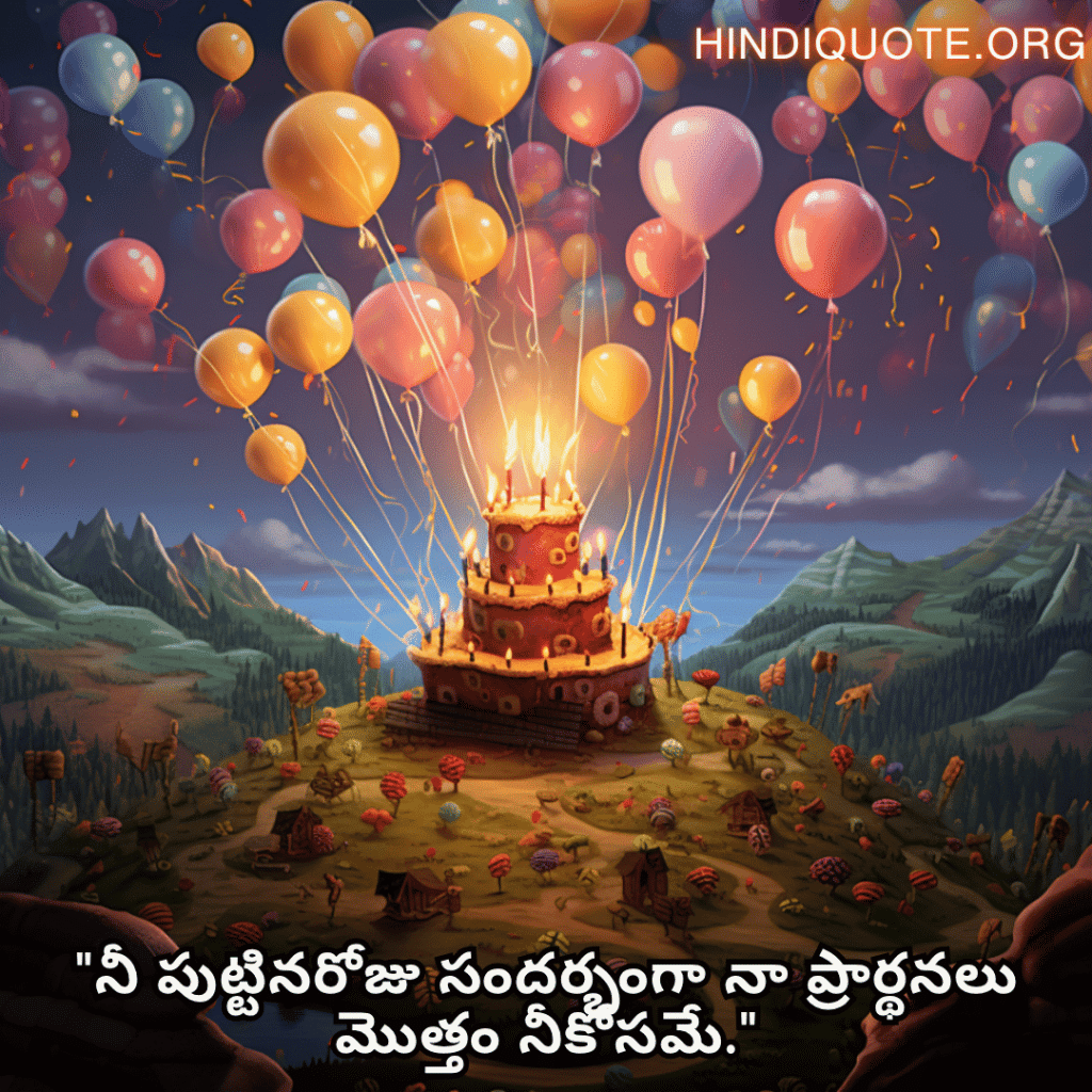 "నీ పుట్టినరోజు సందర్భంగా నా ప్రార్థనలు మొత్తం నీకోసమే."