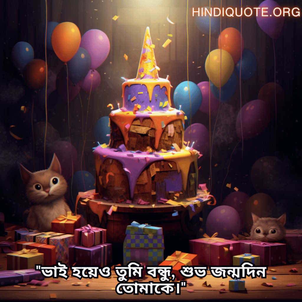 "ভাই হয়েও তুমি বন্ধু, শুভ জন্মদিন তোমাকে।"