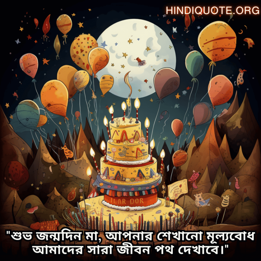 "শুভ জন্মদিন মা, আপনার শেখানো মূল্যবোধ আমাদের সারা জীবন পথ দেখাবে।"