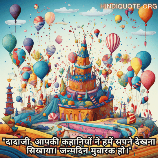 "दादाजी, आपकी कहानियों ने हमें सपने देखना सिखाया। जन्मदिन मुबारक हो।"