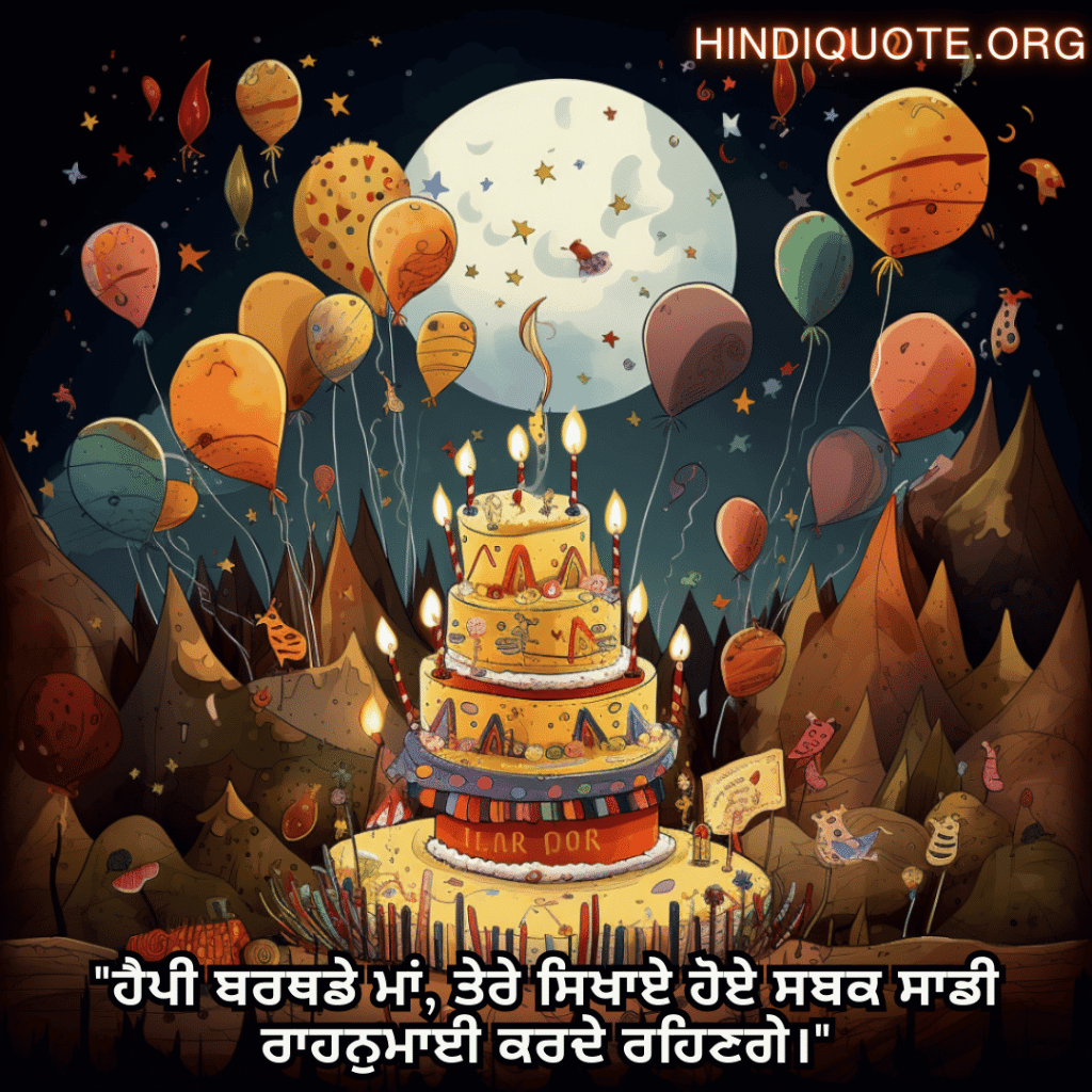 "ਹੈਪੀ ਬਰਥਡੇ ਮਾਂ, ਤੇਰੇ ਸਿਖਾਏ ਹੋਏ ਸਬਕ ਸਾਡੀ ਰਾਹਨੁਮਾਈ ਕਰਦੇ ਰਹਿਣਗੇ।"