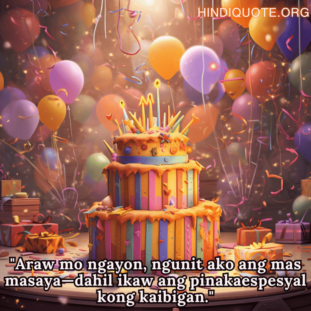 "Araw mo ngayon, ngunit ako ang mas masaya—dahil ikaw ang pinakaespesyal kong kaibigan."