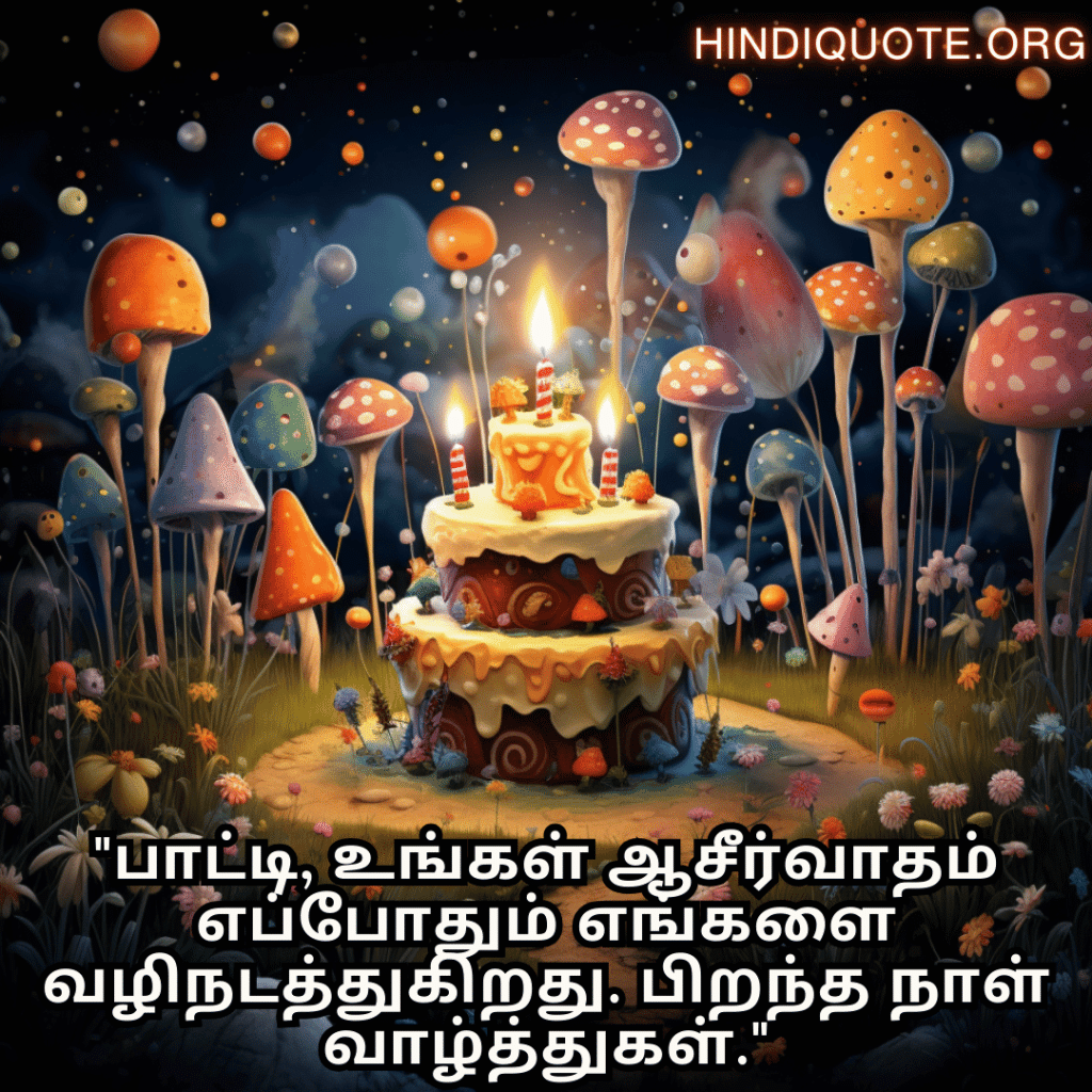 "பாட்டி, உங்கள் ஆசீர்வாதம் எப்போதும் எங்களை வழிநடத்துகிறது. பிறந்த நாள் வாழ்த்துகள்."