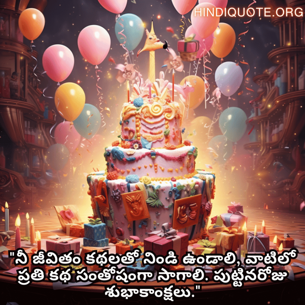 "నీ జీవితం కథలతో నిండి ఉండాలి, వాటిలో ప్రతి కథ సంతోషంగా సాగాలి. పుట్టినరోజు శుభాకాంక్షలు."