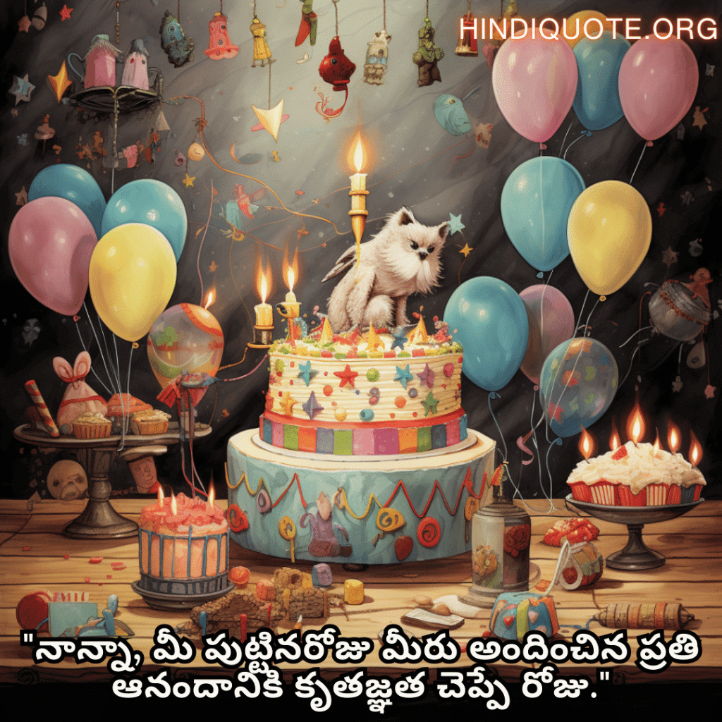 "నాన్నా, మీ పుట్టినరోజు మీరు అందించిన ప్రతి ఆనందానికి కృతజ్ఞత చెప్పే రోజు."