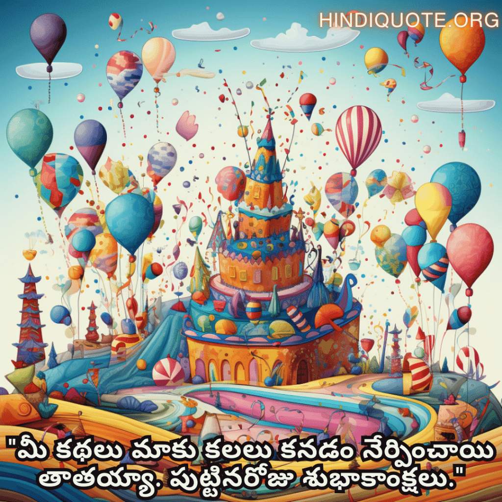 "మీ కథలు మాకు కలలు కనడం నేర్పించాయి తాతయ్యా. పుట్టినరోజు శుభాకాంక్షలు."
