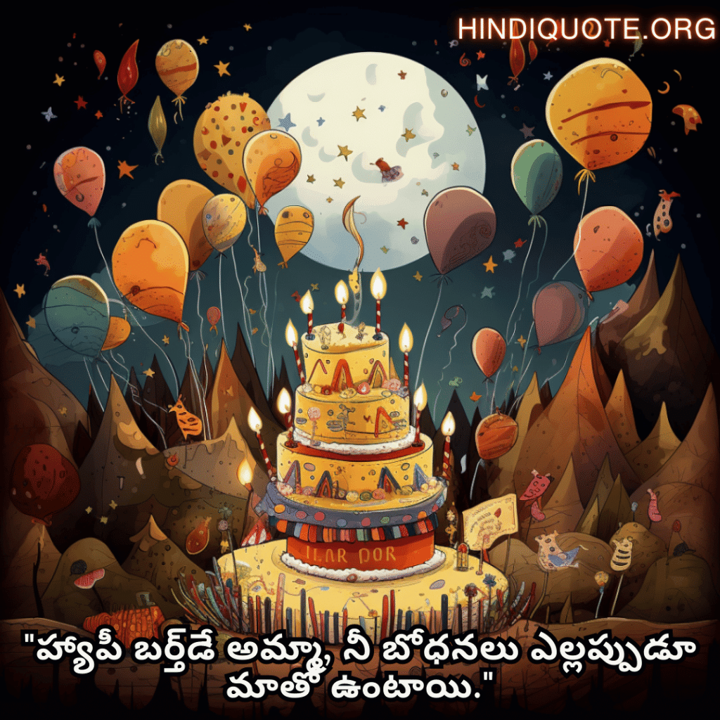 "హ్యాపీ బర్త్‌డే అమ్మా, నీ బోధనలు ఎల్లప్పుడూ మాతో ఉంటాయి."