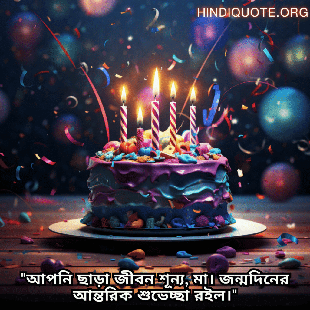 "আপনি ছাড়া জীবন শূন্য, মা। জন্মদিনের আন্তরিক শুভেচ্ছা রইল।"