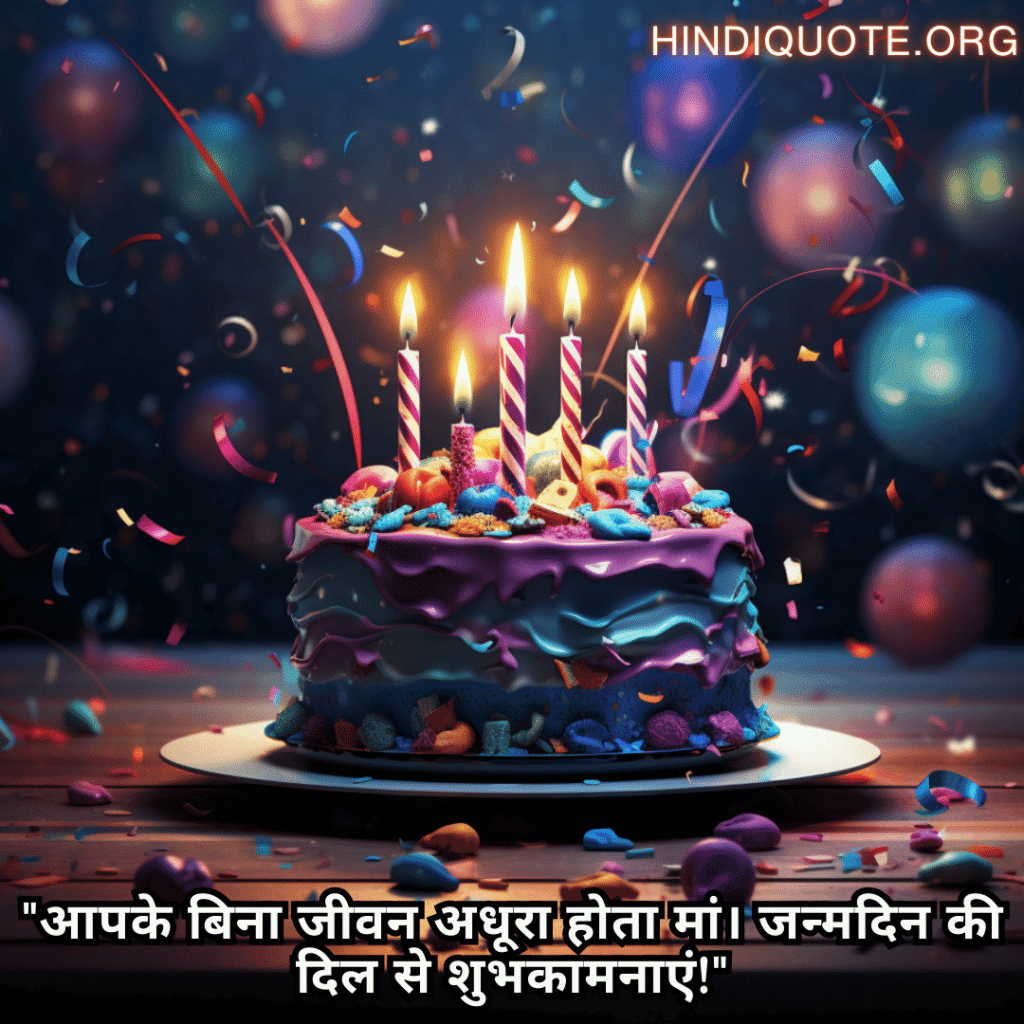 "आपके बिना जीवन अधूरा होता मां। जन्मदिन की दिल से शुभकामनाएं!"