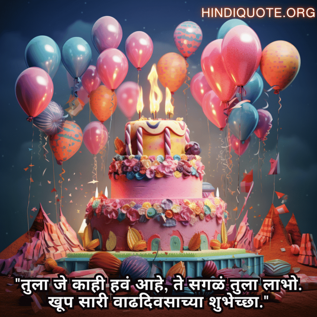 "तुला जे काही हवं आहे, ते सगळं तुला लाभो. खूप सारी वाढदिवसाच्या शुभेच्छा."
