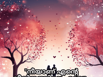 Romantic Quotes In Malayalam For Your Husband "നീയാണ് എന്റെ ജീവിതത്തിലെ ഏറ്റവും മനോഹരമായ കഥ."