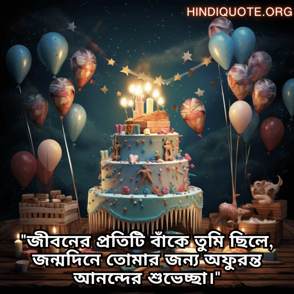Happy Birthday Wishes In Bengali For Your Sister "জীবনের প্রতিটি বাঁকে তুমি ছিলে, জন্মদিনে তোমার জন্য অফুরন্ত আনন্দের শুভেচ্ছা।"