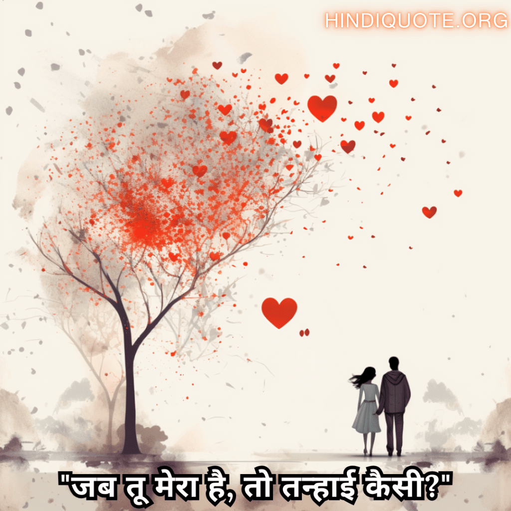 Romantic Shayari In Hindi For Your Boyfriend "जब तू मेरा है, तो तन्हाई कैसी?"