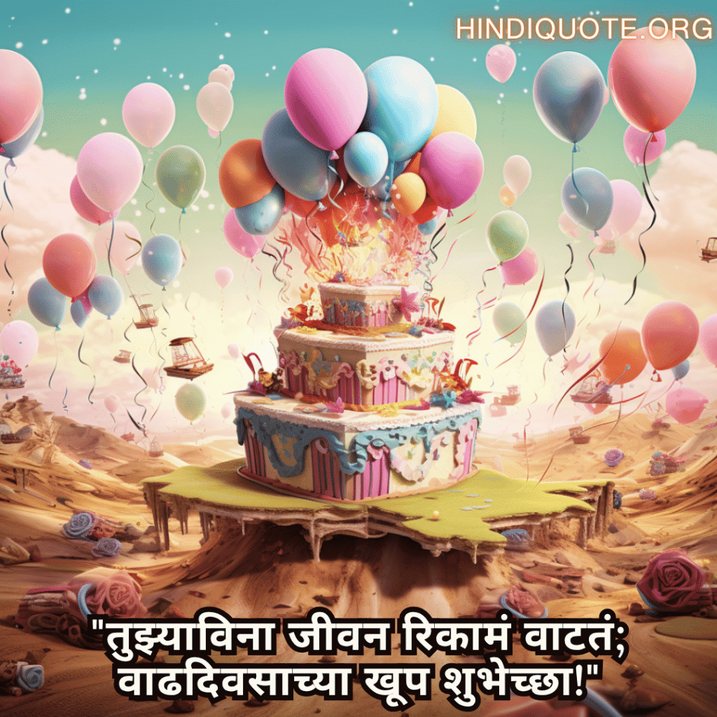 Happy Birthday Wishes In Marathi For Your Husband "तुझ्याविना जीवन रिकामं वाटतं; वाढदिवसाच्या खूप शुभेच्छा!"