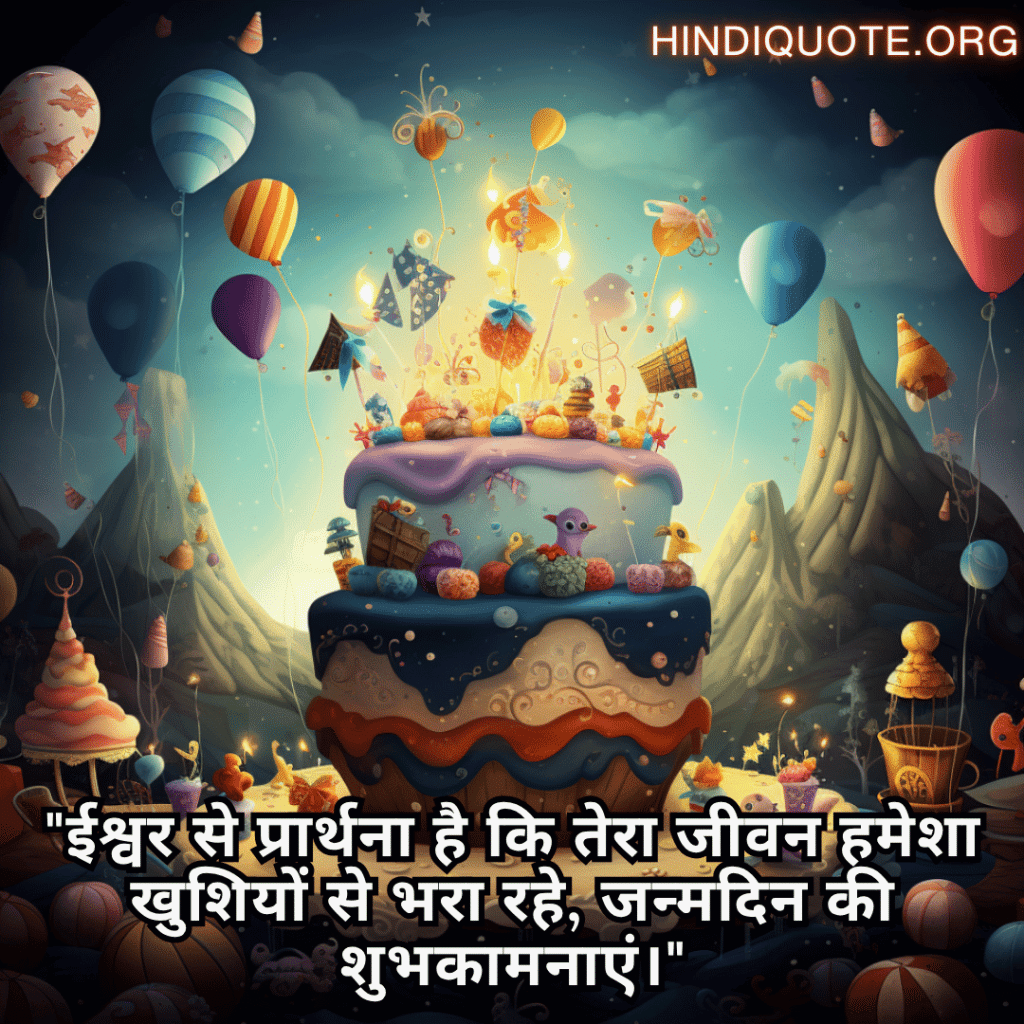 Happy Birthday Wishes In Hindi For Your Sister "ईश्वर से प्रार्थना है कि तेरा जीवन हमेशा खुशियों से भरा रहे, जन्मदिन की शुभकामनाएं।"