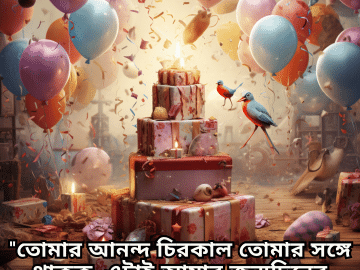 "তোমার আনন্দ চিরকাল তোমার সঙ্গে থাকুক, এটাই আমার জন্মদিনের প্রার্থনা।"