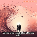 "তোমার কাছে এলেই জীবন রঙিন হয়ে ওঠে।"