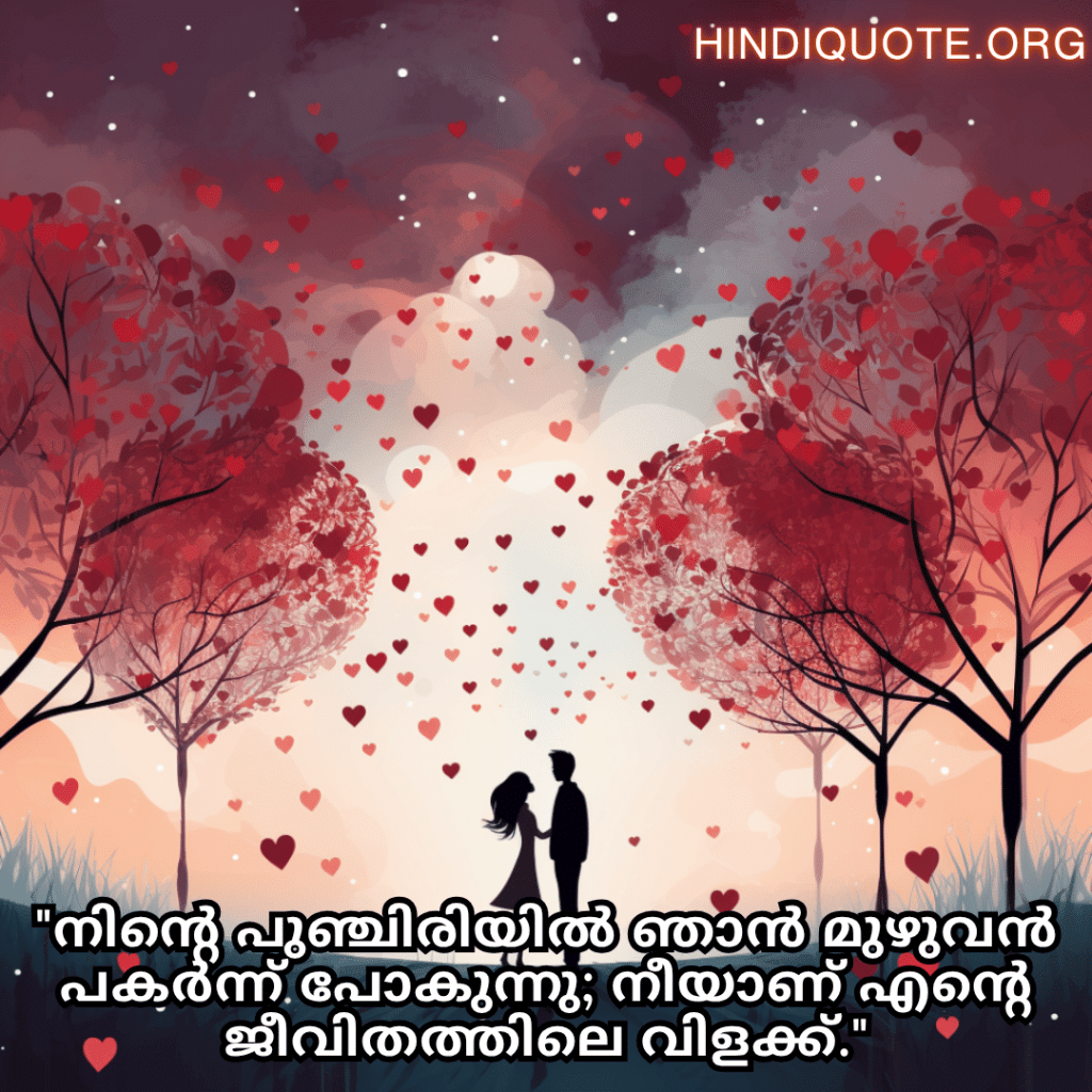 "നിന്റെ പുഞ്ചിരിയിൽ ഞാൻ മുഴുവൻ പകർന്ന് പോകുന്നു; നീയാണ് എന്റെ ജീവിതത്തിലെ വിളക്ക്."