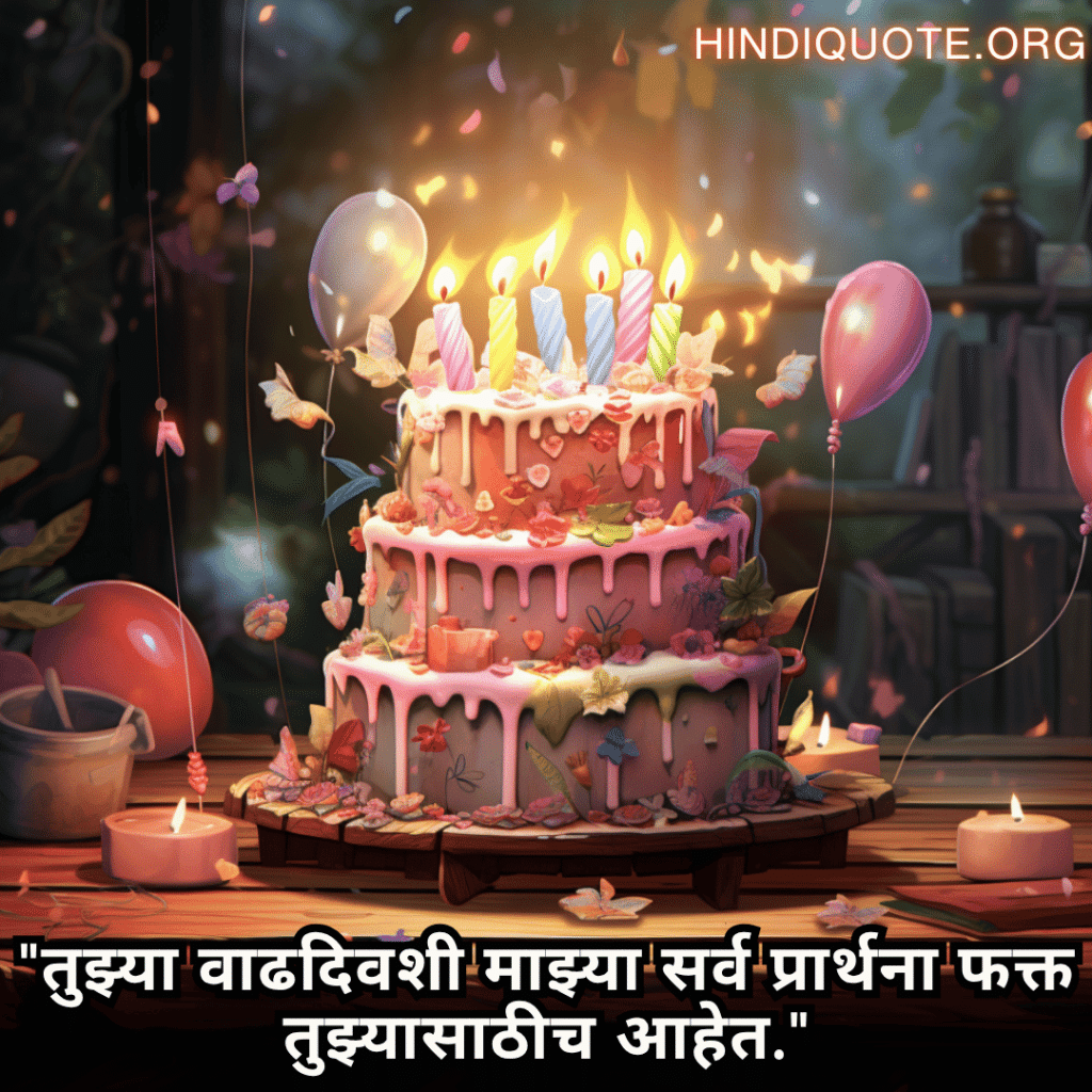 "तुझ्या वाढदिवशी माझ्या सर्व प्रार्थना फक्त तुझ्यासाठीच आहेत."