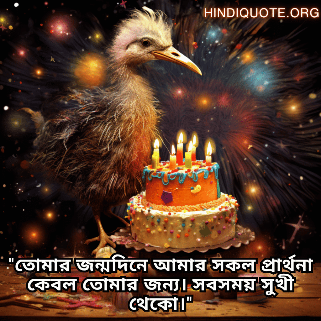 "তোমার জন্মদিনে আমার সকল প্রার্থনা কেবল তোমার জন্য। সবসময় সুখী থেকো।"
