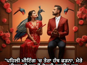 "ਪਹਿਲੀ ਮੀਟਿੰਗ 'ਚ ਤੇਰਾ ਹੱਥ ਫੜਨਾ, ਮੇਰੇ ਜੀਵਨ ਦੀ ਸਭ ਤੋਂ ਸੋਹਣੀ ਤਸਵੀਰ ਬਣ ਗਿਆ।"