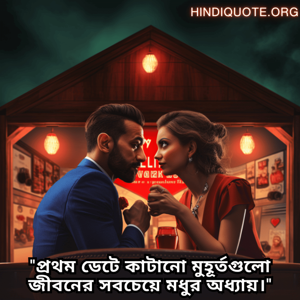 "প্রথম ডেটে কাটানো মুহূর্তগুলো জীবনের সবচেয়ে মধুর অধ্যায়।"