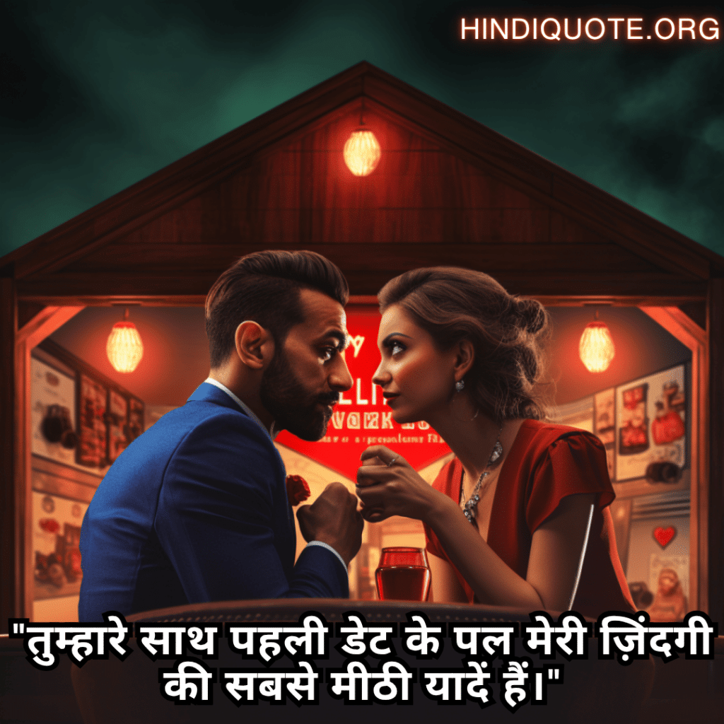 "तुम्हारे साथ पहली डेट के पल मेरी ज़िंदगी की सबसे मीठी यादें हैं।"