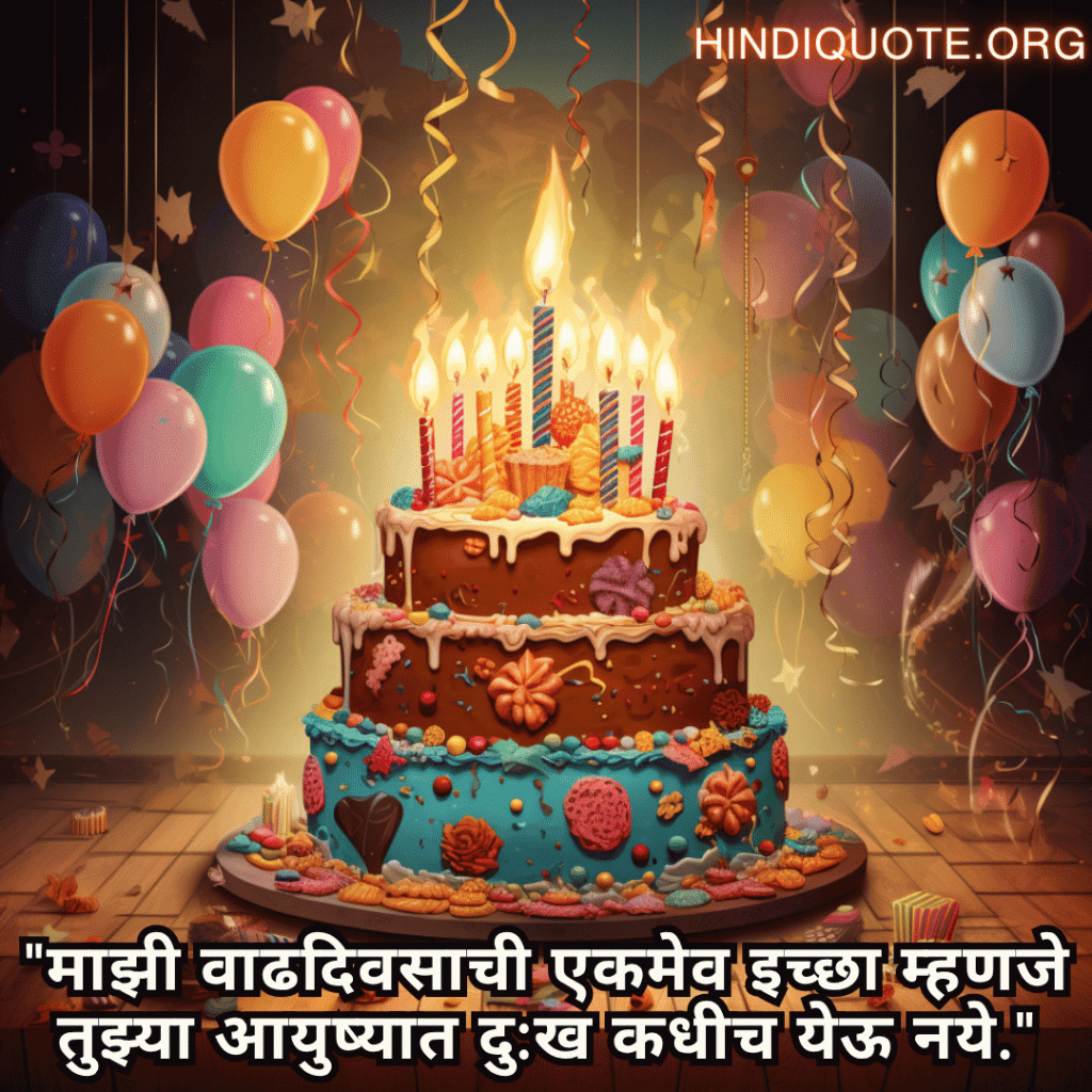 "माझी वाढदिवसाची एकमेव इच्छा म्हणजे तुझ्या आयुष्यात दु:ख कधीच येऊ नये."