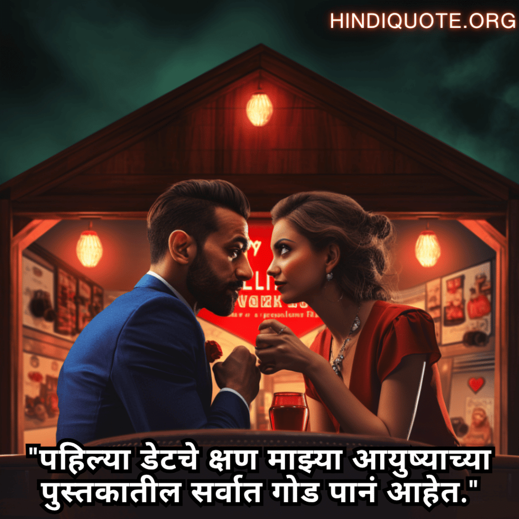 "पहिल्या डेटचे क्षण माझ्या आयुष्याच्या पुस्तकातील सर्वात गोड पानं आहेत."