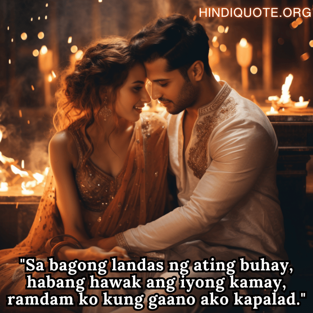 "Sa bagong landas ng ating buhay, habang hawak ang iyong kamay, ramdam ko kung gaano ako kapalad."