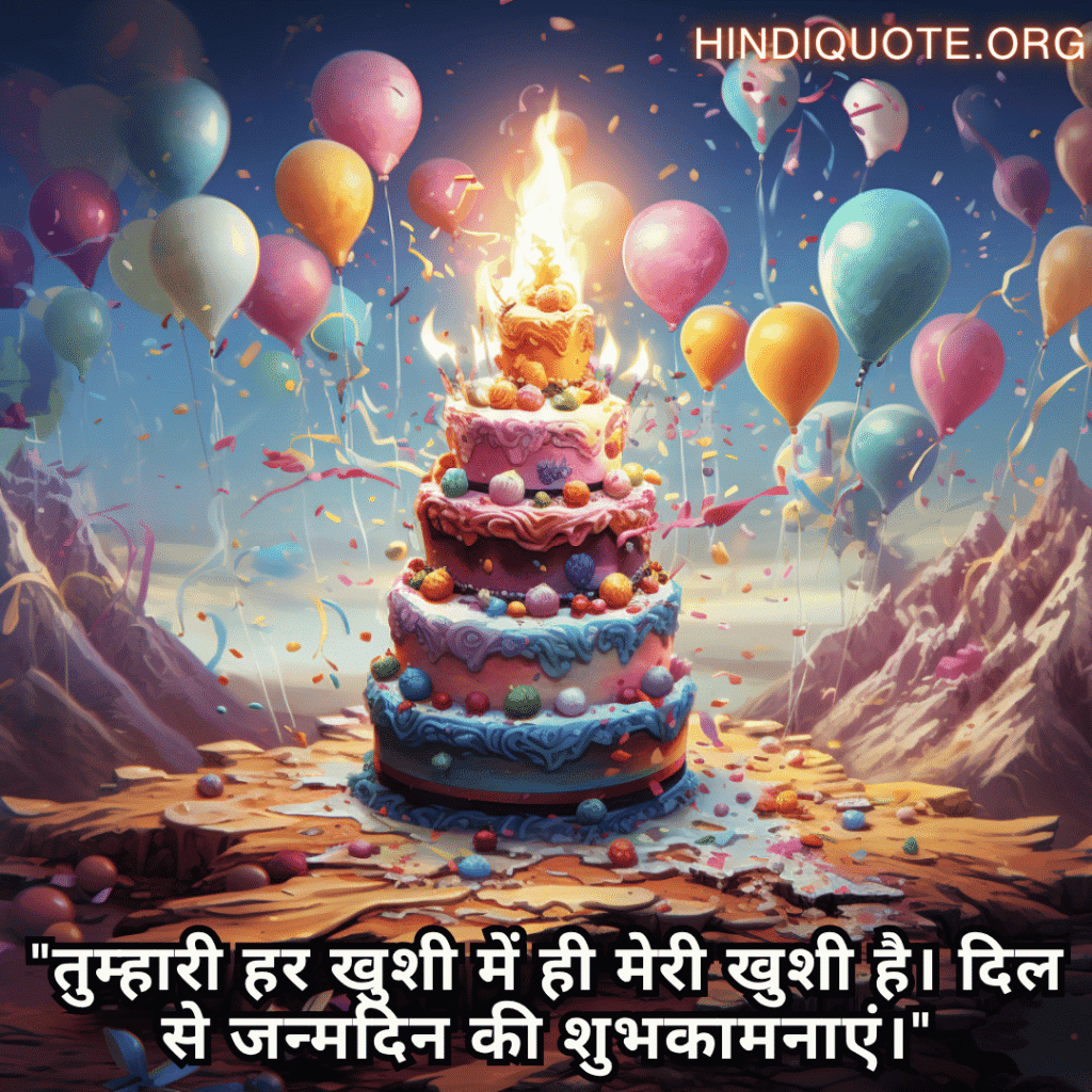 "तुम्हारी हर खुशी में ही मेरी खुशी है। दिल से जन्मदिन की शुभकामनाएं।"