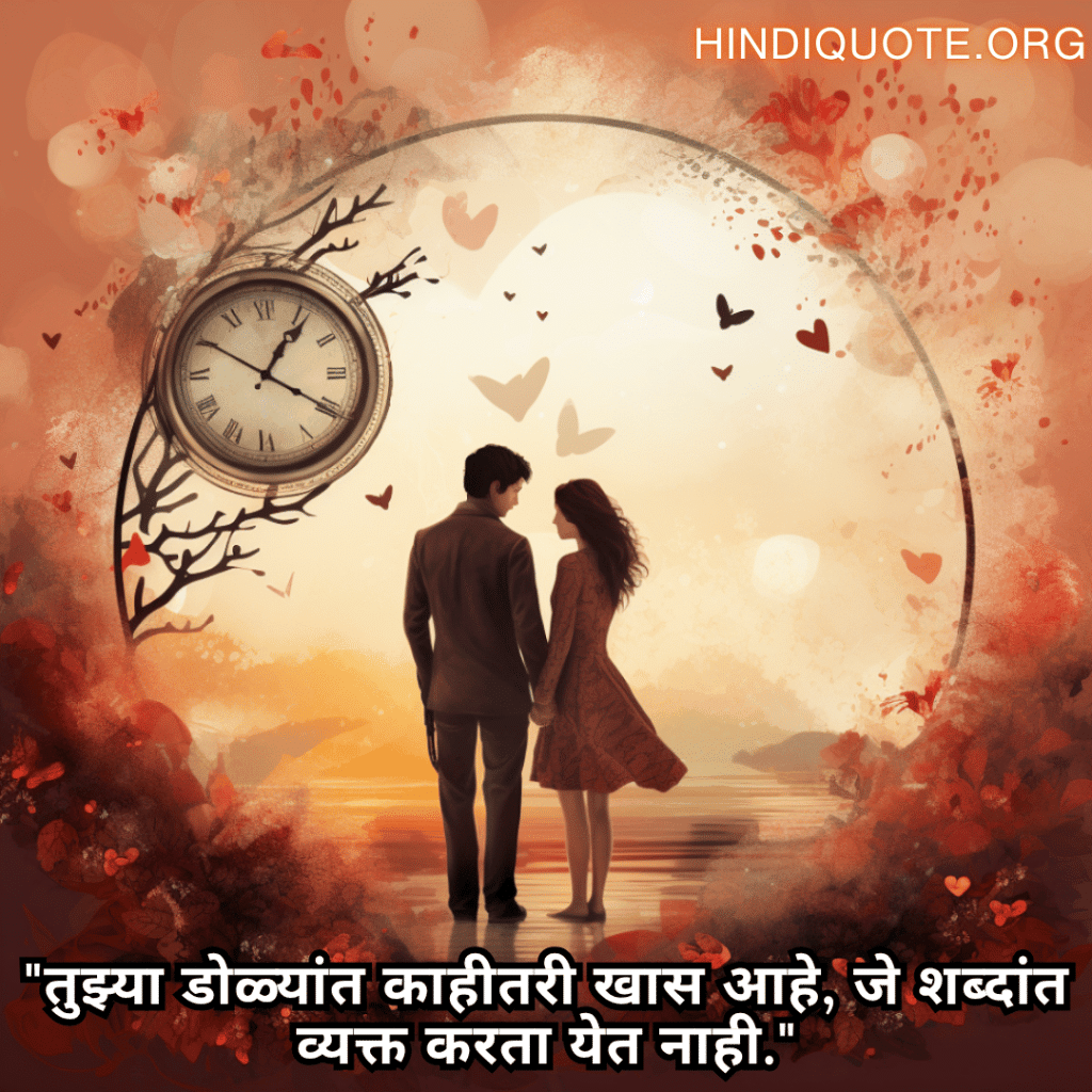 "तुझ्या डोळ्यांत काहीतरी खास आहे, जे शब्दांत व्यक्त करता येत नाही."