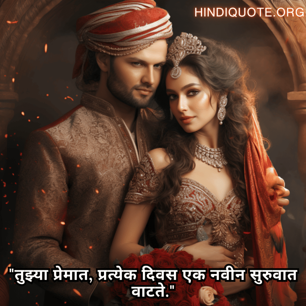 "तुझ्या प्रेमात, प्रत्येक दिवस एक नवीन सुरुवात वाटते."