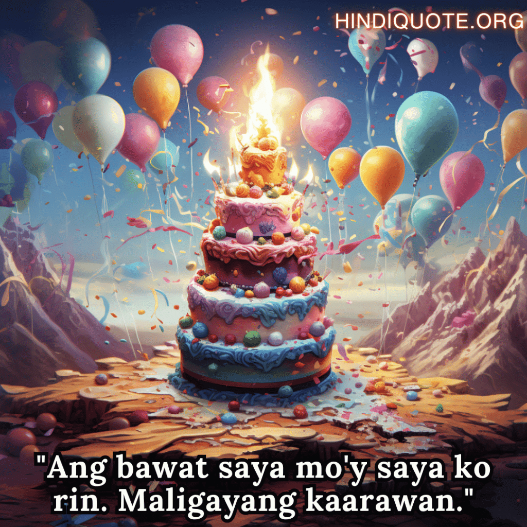 "Ang bawat saya mo'y saya ko rin. Maligayang kaarawan."